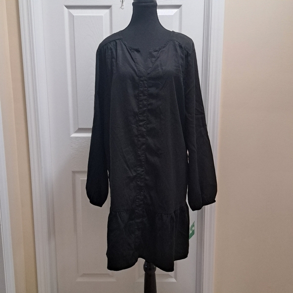 Buffalo David Bitton Black Long Sleeve Dress Women's Size XL Flowy New! - Picture 2 of 13